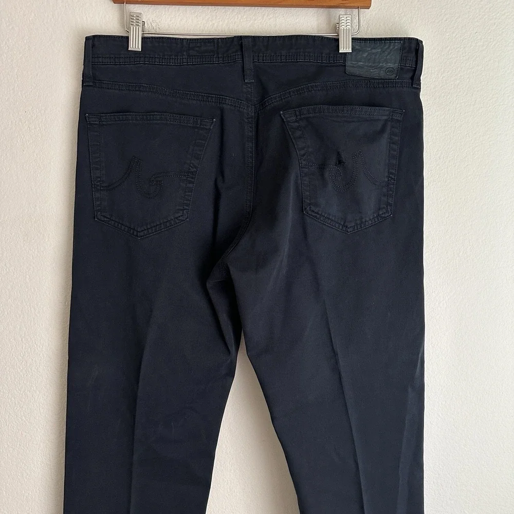 AG‎ Adriano Goldschmied The Graduate Pants Mens 36x34 Black Tailored Leg Sateen